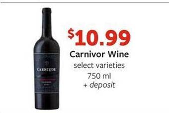 Fareway Carnivor wine offer