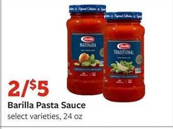 Fareway Barilla pasta sauce offer