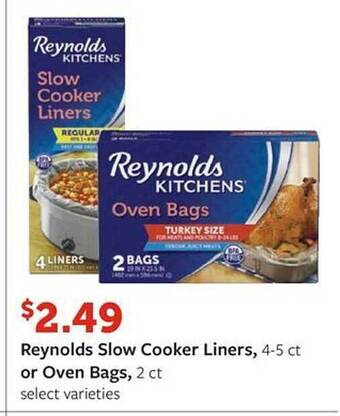 Fareway Reynolds slow cooker liners or oven bags offer