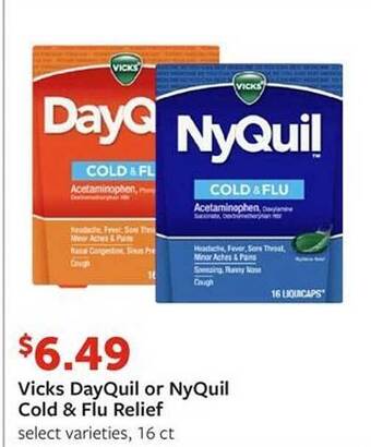 Fareway Vicks dayquil or nyquil cold & flu relief offer