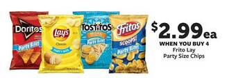 Fareway Frito lay party size chips offer