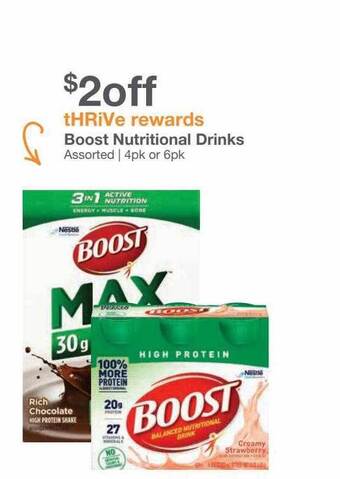 Kinney Drugs Boost nutritional drinks offer