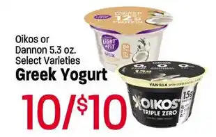Oikos or Dannon 5.3 oz. Greek Yogurt
