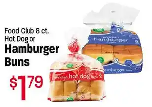 Lin's Market Food Club 8 ct. Hot Dog or Hamburger Buns offer
