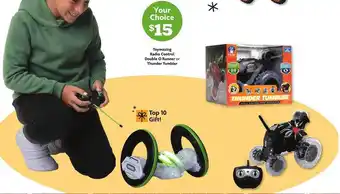 Family Dollar Toymazing radio control double o runner or thunder tumbler offer