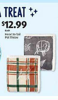Aldi Heart to tail pet throw offer