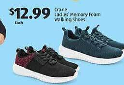 Aldi Crane ladies' memory foam walking shoes offer