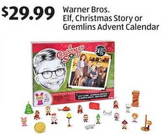 Aldi Warner bros elf, christmas story or gremlins advent calendar offer