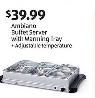 Aldi Ambiano buffet server with warming tray offer