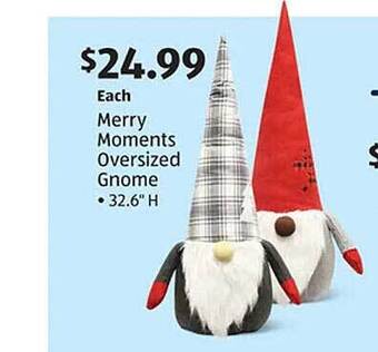 Aldi Merry moments oversized gnome offer