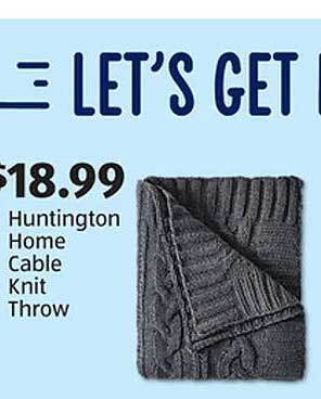 Aldi Huntington home cable knit throw offer