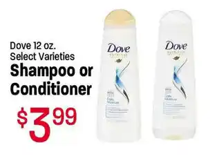 Shampoo or Conditioner Dove 12 oz.
