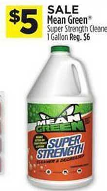 Dollar General Mean green super strength cleaner offer