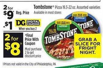 Dollar General Tombstone pizza offer