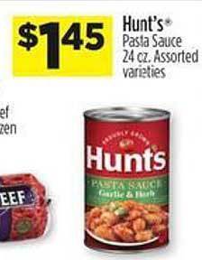 Dollar General Hunt's pasta sauce offer