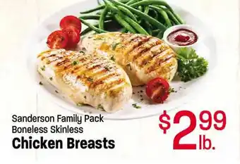 Chicken Breasts Sanderson Family Pack Boneless Skinless