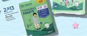 Rite Aid Rite aid jumbo pack training pant offer