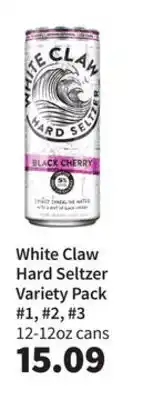 White claw hard seltzer variety pack #1, #2, #3