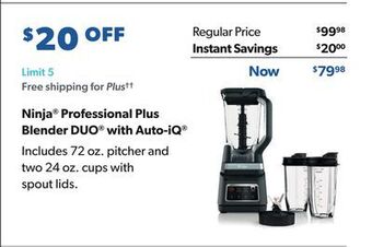 Sam's Club Ninja® professional plus blender duo® with auto-iq® offer