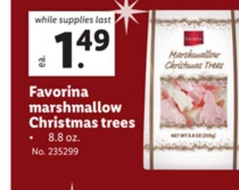 Lidl Favorina marshmallow christmas trees offer