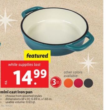 Lidl Mini cast iron pan offer