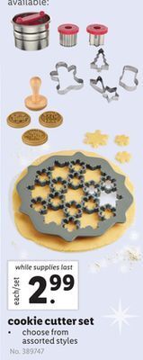 Lidl Cookie cutter set offer