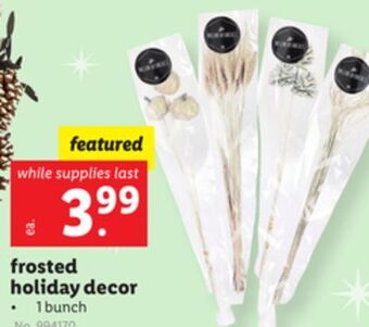 Lidl Frosted holiday decor offer