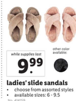 Lidl Ladies' slide sandals offer