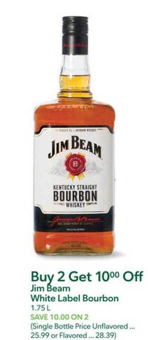 Publix Jim beam white label bourbon offer