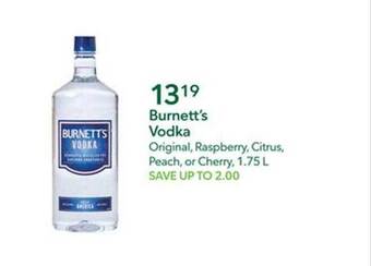Publix Burnett's vodka offer