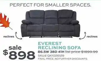 Everest reclining sofa