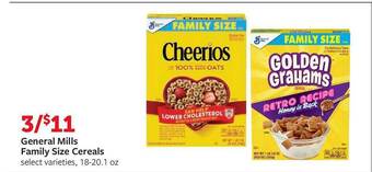 Fareway General Mills Family Size Cereals offer