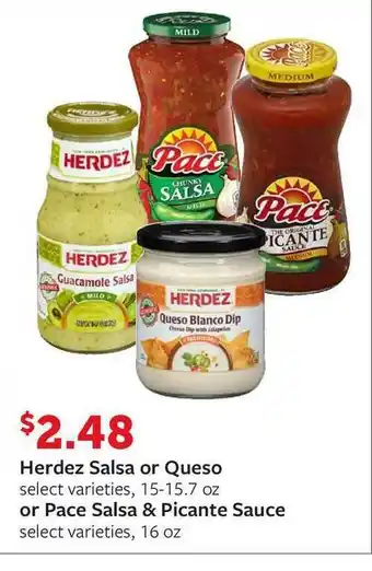 Fareway Herdez Salsa Or Queso Or Pace Salsa & Picante Sauce offer