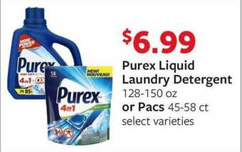 Fareway Purex Liquid Laundry Detergent Or Pacs offer