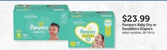 Fareway Pampers Baby Dry Or Swaddlers Diapers offer