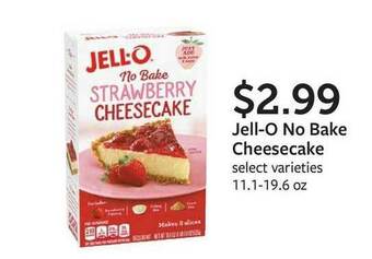 Fareway Jell-o No Bake Cheesecake offer