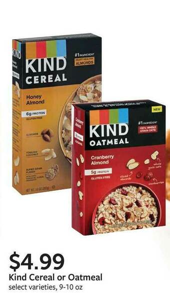 Fareway Kind Cereal Or Oatmeal offer