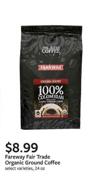 Fareway Fareway Fair Trade Organic Ground Coffee offer