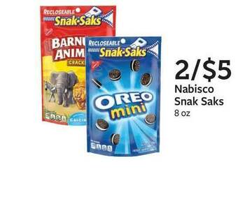 Fareway Nabisco Snak Saks offer