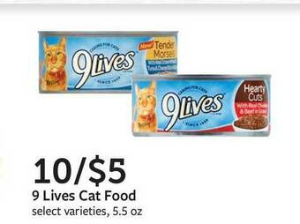 Fareway 9 Lives Cat Food offer