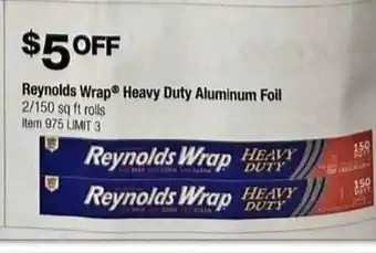 Costco Reynolds wrap heavy duty aluminum foil offer