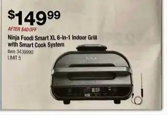 Costco Ninja foodi smart xl 6-in-1 indoor grill with smart cook system offer