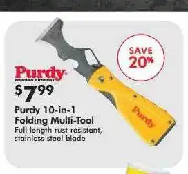 Purdy 10in1 folding multi-tool