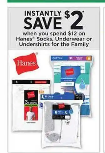 Dollar General Hanes socks, underwear or undershirts for the family offer