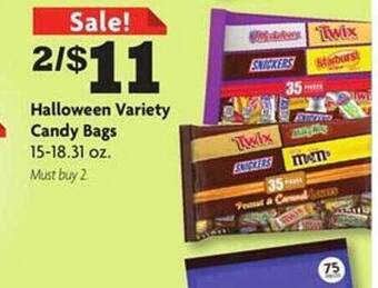 Family Dollar Halloween variety candy bags offer
