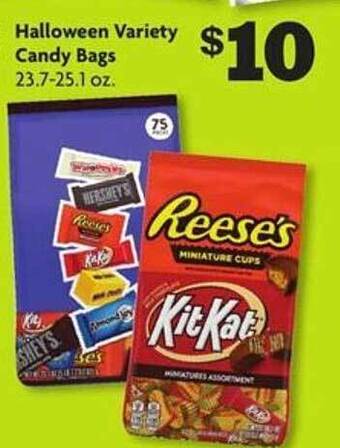 Family Dollar Halloween variety candy bags offer