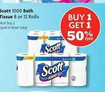 Family Dollar Scott 1000 bath tissue offer