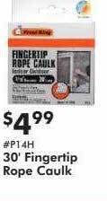 30' fingertip rope caulk