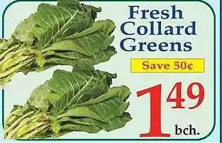 Market Basket Fresh collard greens offer