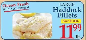 Market Basket Large haddock fillets offer
